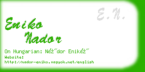 eniko nador business card